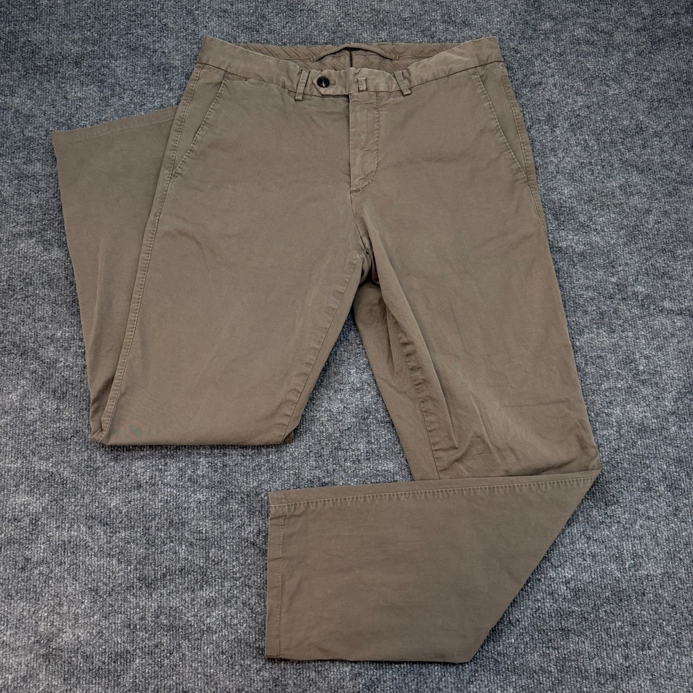 SuitSupply Porto Novo Chino Pants Mens 32x30 (EU 48) Gray/Brown